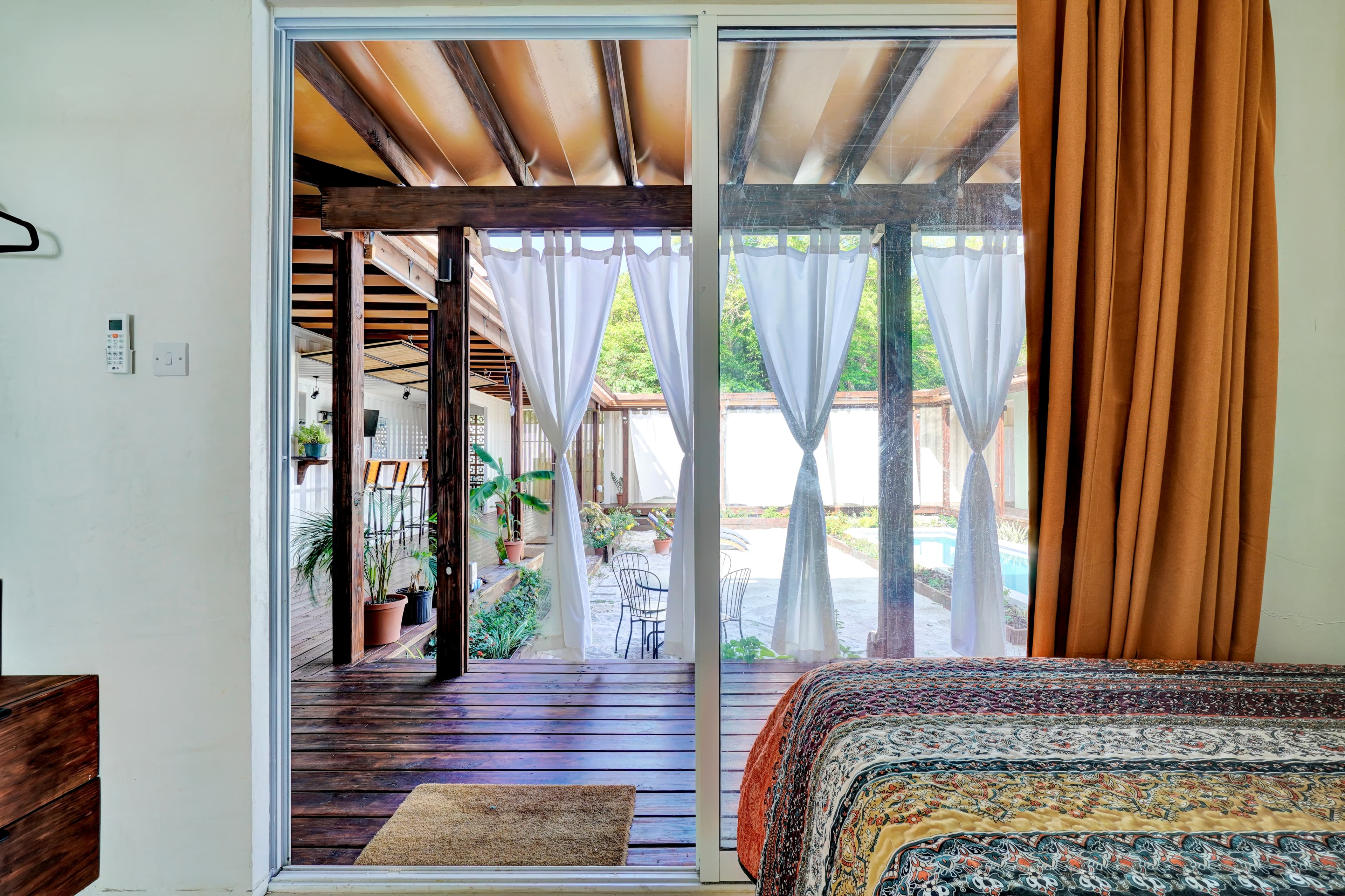 Wake up to the pool outside